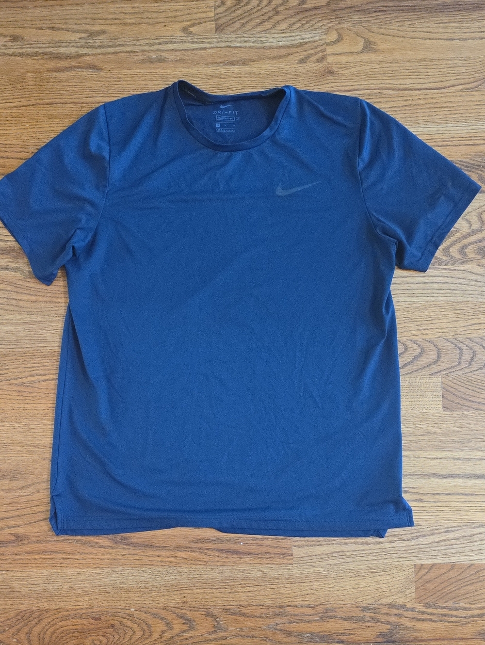 Nike Short Sleeve Dri-FIT Crew Tee in Navy Blue